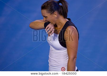 MELBOURNE - 19. januar: Australsk tennisspiller Casey Dellacqua, ved Australian Open på januar 
