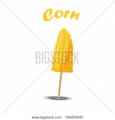 Very high quality original trendy vector illustration of sweet golden corn. Bunch of Corn. summer farm design elemnts