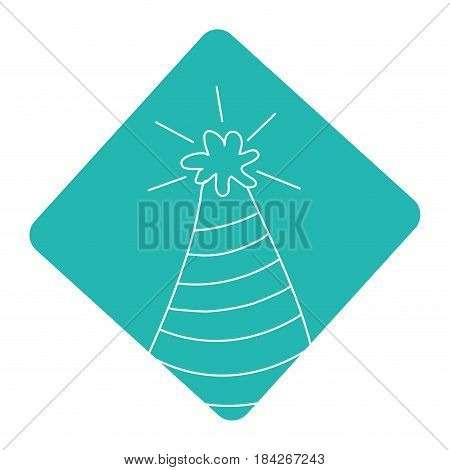 label hat party to cebrate happy birthday, vector illustration