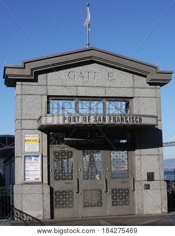 Port of San Francisco entry to Ferry Gate E