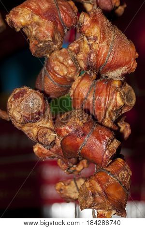 Smoked Knuckle Hanging On The Pole