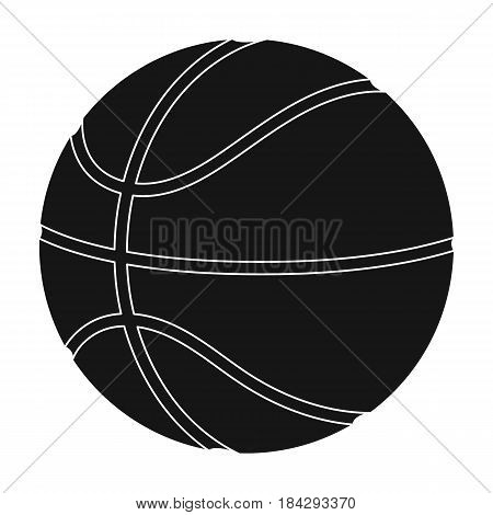 basketball.Basketball single icon in black style vector symbol stock illustration .