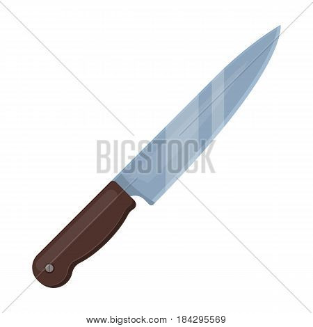 Kitchen knife.BBQ single icon in cartoon style vector symbol stock illustration .