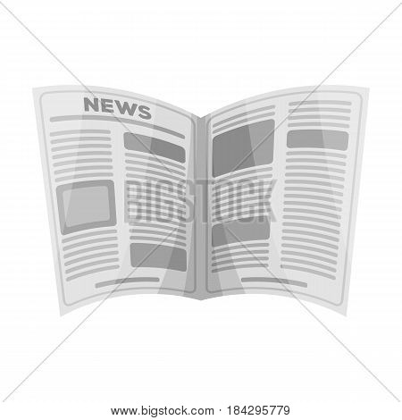 Newspaper.Old age single icon in cartoon style vector symbol stock illustration .