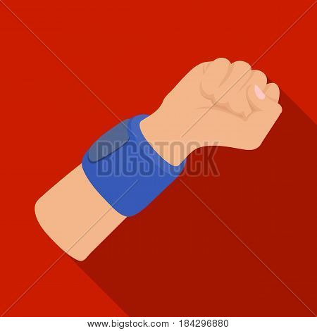 Arm with bandage.Basketball single icon in flat style vector symbol stock illustration .