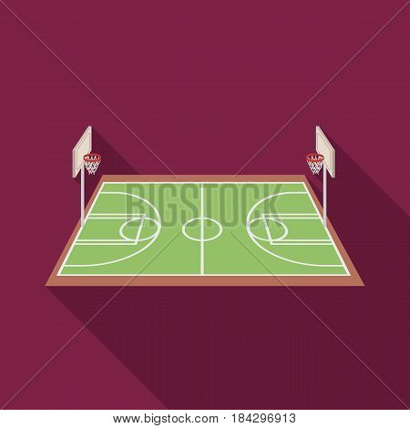 Basketball court.Basketball single icon in flat style vector symbol stock illustration .
