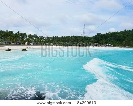 Beautiful sandy beach on a tropical island