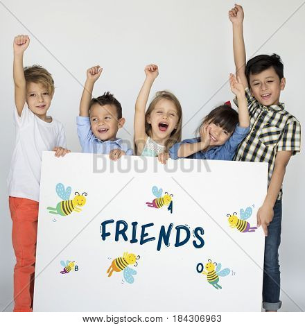 Kids Children Friendship Together Team Bee Graphic