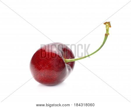ipe cherry isolated. Sherry berry fruit isolated on white background. Sweet cherry. Red cherry. Cherry on white. Cherry isolated.
