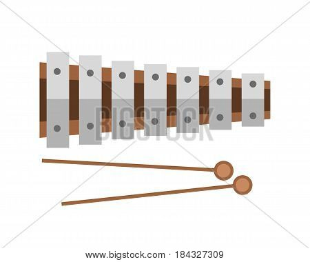 Xylophone musical sound instrument vector illustration isolated