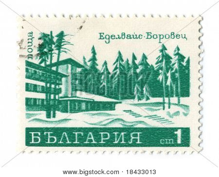 Bulharsko - CIRCA 1981: Známka vytištěna v Bulharsku ukazuje obrázek oblasti Borovce circa 1981