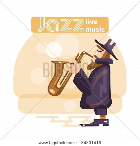 Musicians and Mucical Instruments. Flat Vector Illustration