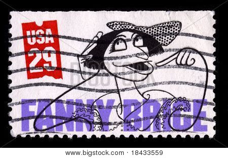 EUA - 1980: Um selo imprimido nos EUA mostra imagem de dedicado para a Fanny Brige por volta de 1980.
