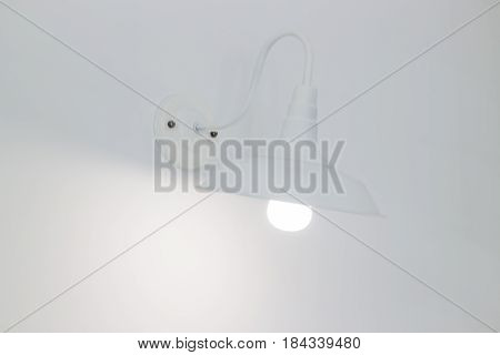 Interior Room With White Lamps stock photo