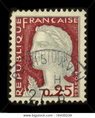 Frankrig - CIRCA 1927: Et frimærke, trykt i Frankrig viser billedet af den dedikerede til 