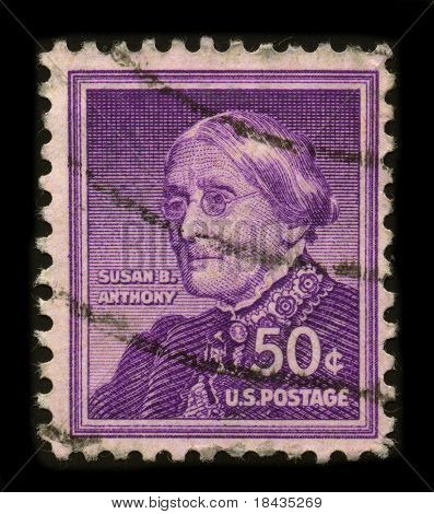 USA-ca. 1930: eine Briefmarke gedruckt in USA zeigt Portrait Susan Brownell Anthony (15. Februar 1820 - Ma
