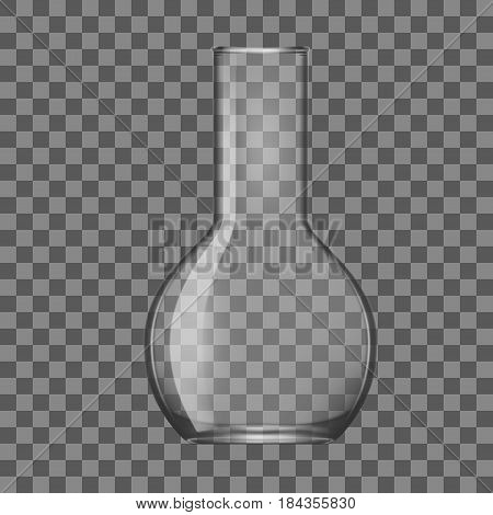 Chemical Laboratory Glassware Or Beaker. Glass Equipment Empty Clear Test Tube. Eps10 Vector