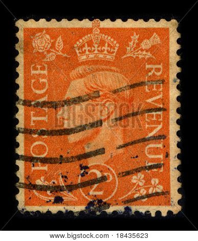 Storbritannien - CIRCA 1937: Et frimærke, trykt i Storbritannien viser billedet portræt George VI (Alber