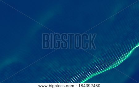 Abstract Blue Geometrical Background . Connection structure. Science background. Futuristic Technology HUD Element . onnecting dots and lines . Big data visualization Business .