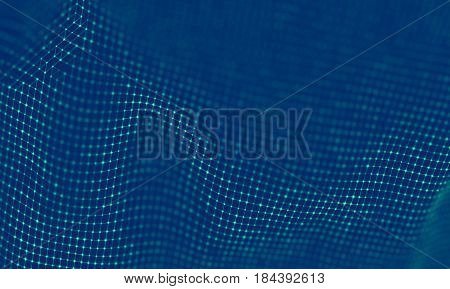 Abstract Blue Geometrical Background . Connection structure. Science background. Futuristic Technology HUD Element . onnecting dots and lines . Big data visualization Business .