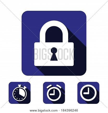 lock icon stock vector illustration flat design