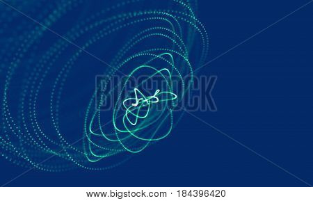 Abstract Blue Geometrical Background . Connection structure. Science background. Futuristic Technology HUD Element . onnecting dots and lines . Big data visualization Business .