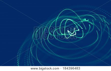 Abstract Blue Geometrical Background . Connection structure. Science background. Futuristic Technology HUD Element . onnecting dots and lines . Big data visualization Business .