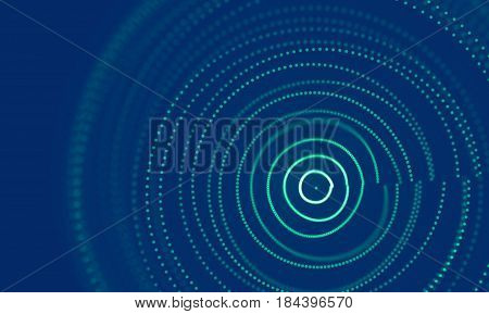 Abstract Blue Geometrical Background . Connection structure. Science background. Futuristic Technology HUD Element . onnecting dots and lines . Big data visualization Business .