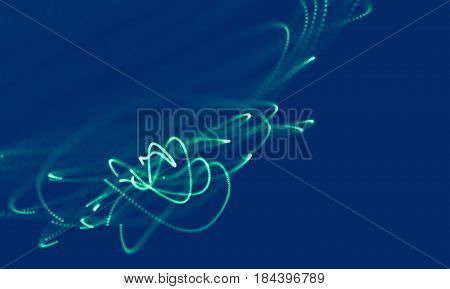 Abstract Blue Geometrical Background . Connection structure. Science background. Futuristic Technology HUD Element . onnecting dots and lines . Big data visualization Business .