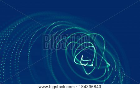 Abstract Blue Geometrical Background . Connection structure. Science background. Futuristic Technology HUD Element . onnecting dots and lines . Big data visualization Business .