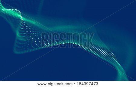 Abstract Blue Geometrical Background . Connection structure. Science background. Futuristic Technology HUD Element . onnecting dots and lines . Big data visualization Business .