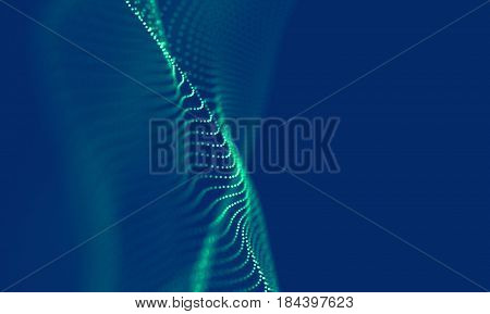 Abstract Blue Geometrical Background . Connection structure. Science background. Futuristic Technology HUD Element . onnecting dots and lines . Big data visualization Business .