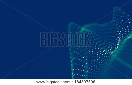 Abstract Blue Geometrical Background . Connection structure. Science background. Futuristic Technology HUD Element . onnecting dots and lines . Big data visualization Business .