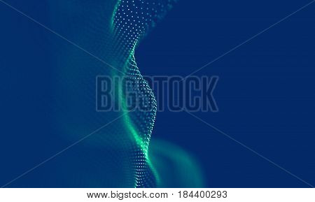 Abstract Blue Geometrical Background . Connection structure. Science background. Futuristic Technology HUD Element . onnecting dots and lines . Big data visualization Business .
