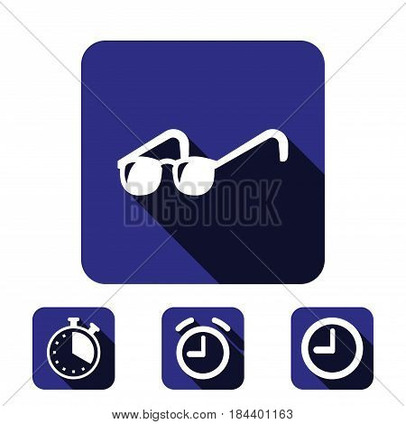 glasses icon stock vector illustration flat design