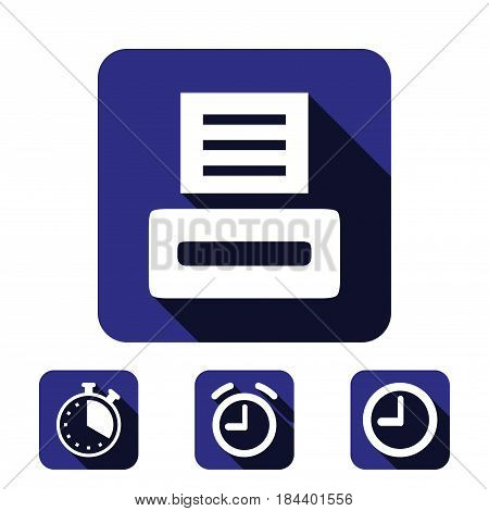 print icon stock vector illustration flat design