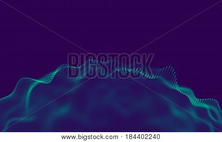 Abstract Blue Geometrical Background . Connection structure. Science background. Futuristic Technology HUD Element . onnecting dots and lines . Big data visualization Business .