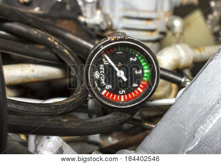 The Monometer In The Repair Shop, Repair And Diagnostics Of Cars And Agricultural Machinery
