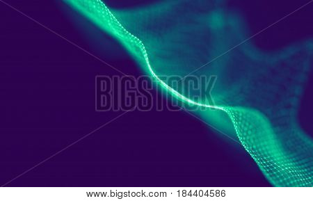 Abstract Blue Geometrical Background . Connection structure. Science background. Futuristic Technology HUD Element . onnecting dots and lines . Big data visualization Business .
