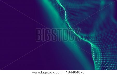 Abstract Blue Geometrical Background . Connection structure. Science background. Futuristic Technology HUD Element . onnecting dots and lines . Big data visualization Business .