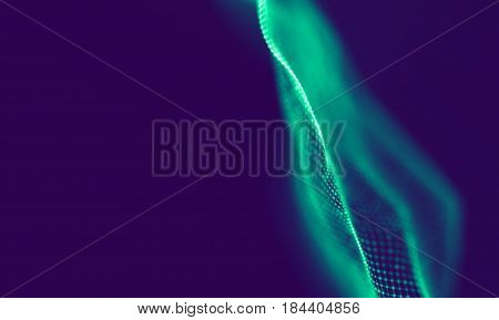 Abstract Blue Geometrical Background . Connection structure. Science background. Futuristic Technology HUD Element . onnecting dots and lines . Big data visualization Business .