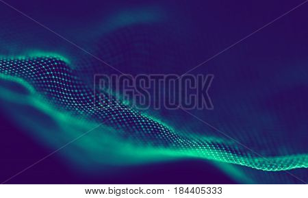 Abstract Blue Geometrical Background . Connection structure. Science background. Futuristic Technology HUD Element . onnecting dots and lines . Big data visualization Business .