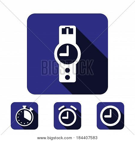 wristwatch icon  stock vector illustration flat design