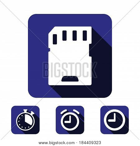 Micro sd card icon stock vector illustration flat designv