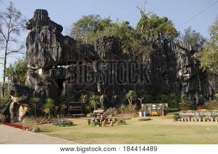 Asian Thai Women Travel And Shooting Photo At Viewpoint Of Suan Hin Pha Ngam Or Thailand's Kunming