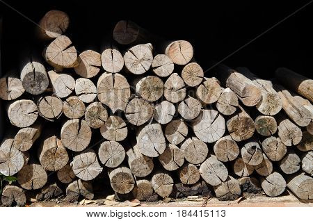 stack of the several crosscut with shadow and light