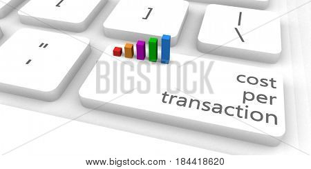 Cost Per Transaction or CPT as Concept 3D Illustration Render