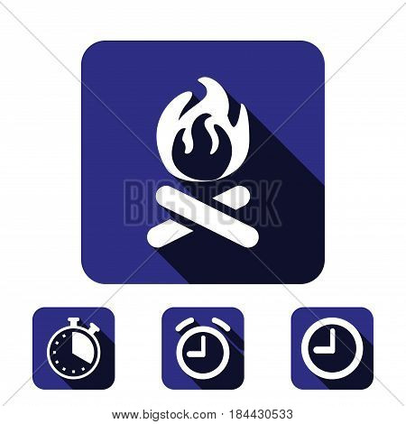 fire icon stock vector illustration flat design
