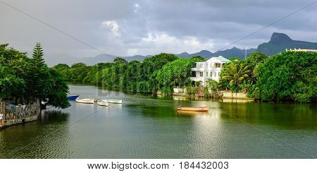 River Scenery In Mahebourg, Mauritius