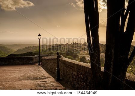 Montescudaio, Pisa, Tuscany, Italy, View Of The Ancient Village